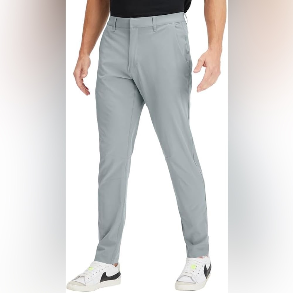 Mens Fabletics The Only Pants Casual Chino Tech - Shadow Grey Size 32